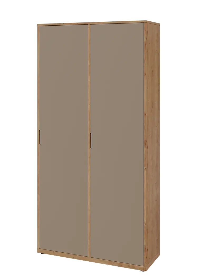 KSR6-81 P skříň šatní, 2x výsuvné ramínko, 2053x1022x400 mm, provedení pravé, dub lite/latte